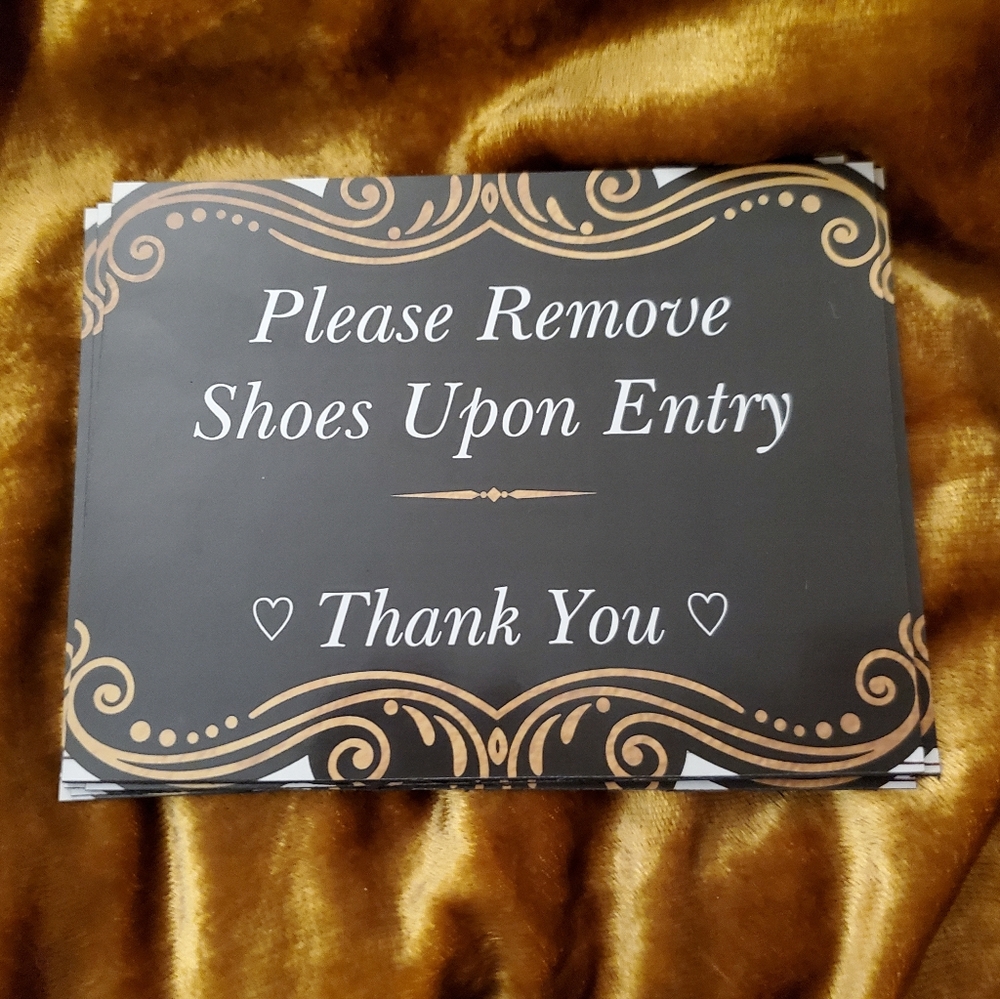 "Remove Shoes" Magnet Signage